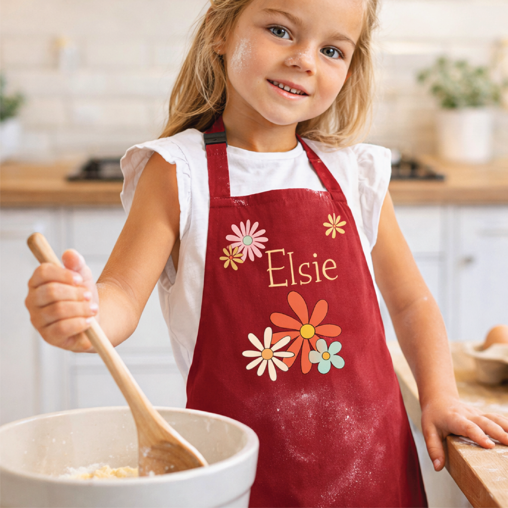 Personalised Flower Power Kids Apron