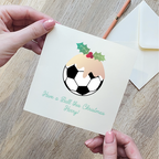 Football Christmas Pudding Christmas Card