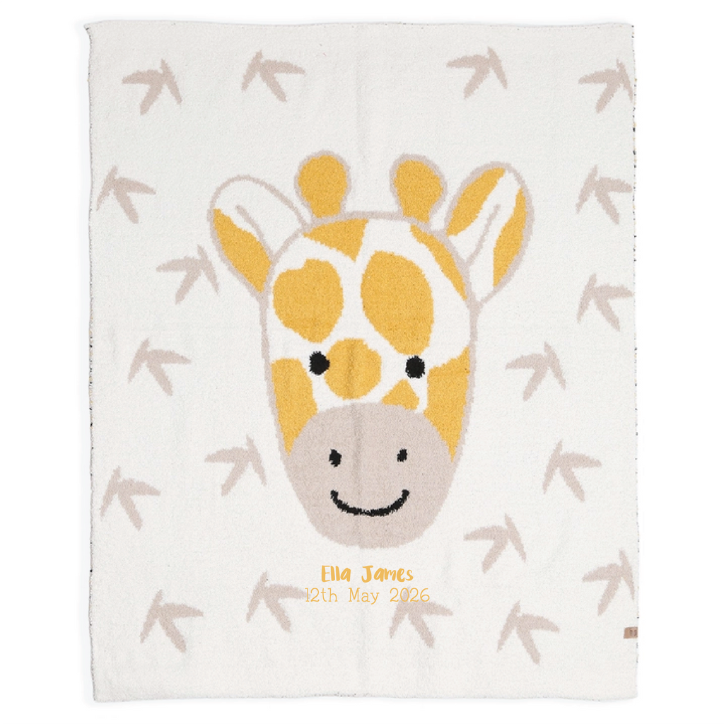 Personalised Giraffe Baby Blanket
