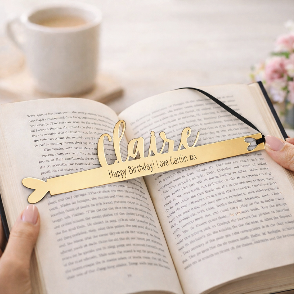 Cutout Heart Personalised Bookmark