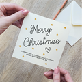 Personalised Gold Stars Merry Christmas Card