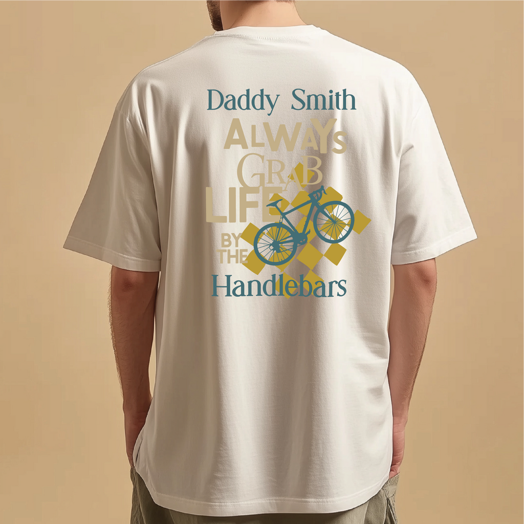 Personalised “Grab Life By The Handlebars” Graphic T-Shirt