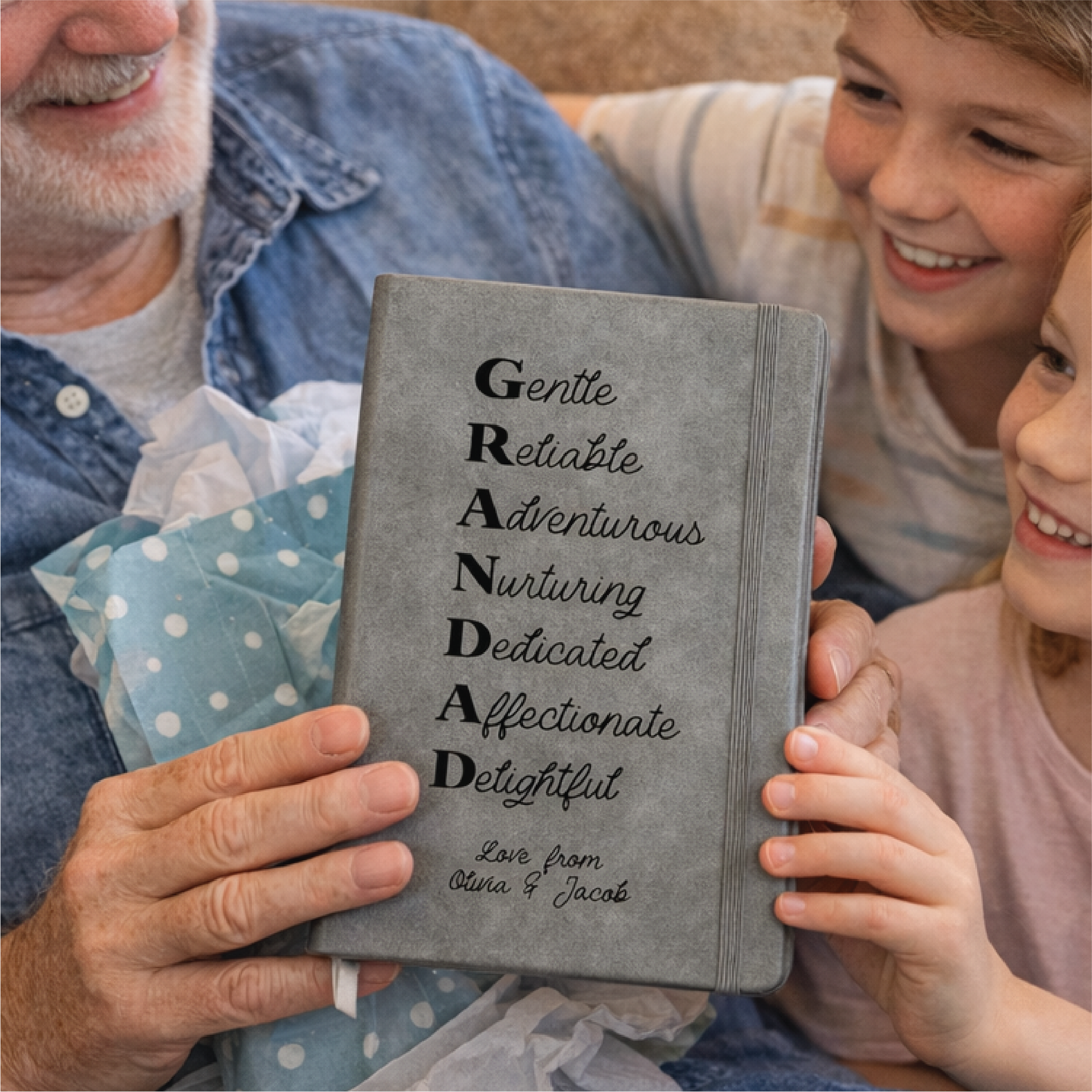 Personalised Acrostic Grandad Notebook