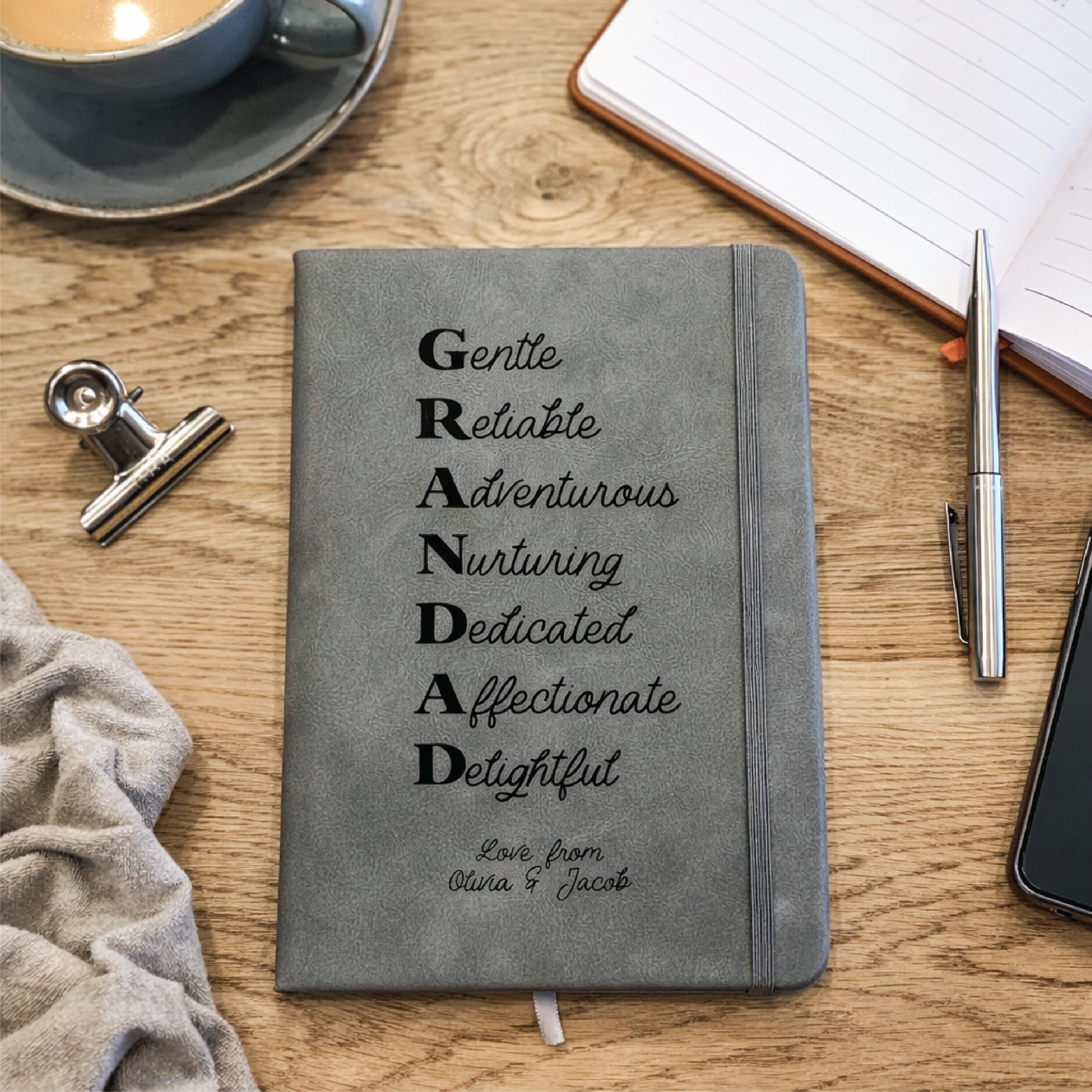 Personalised Acrostic Grandad Notebook