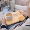 Personalised Tea And Biscuit Time Wooden Board Coaster