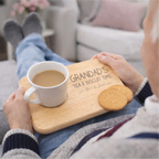 Personalised Tea And Biscuit Time Wooden Board Coaster