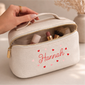 Personalised Heart Open Flat Washbag