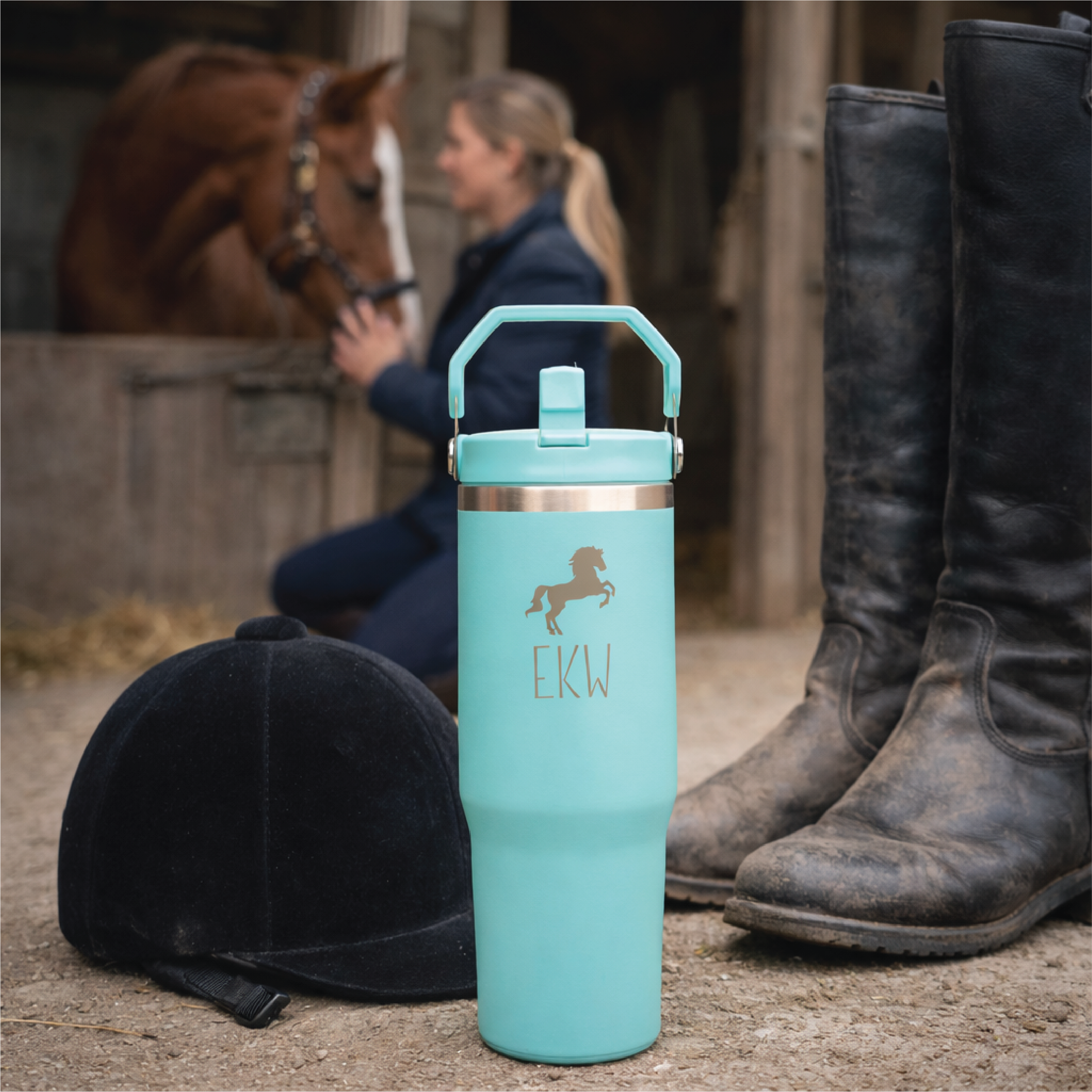 Personalised Water Bottle For Horse Riding
