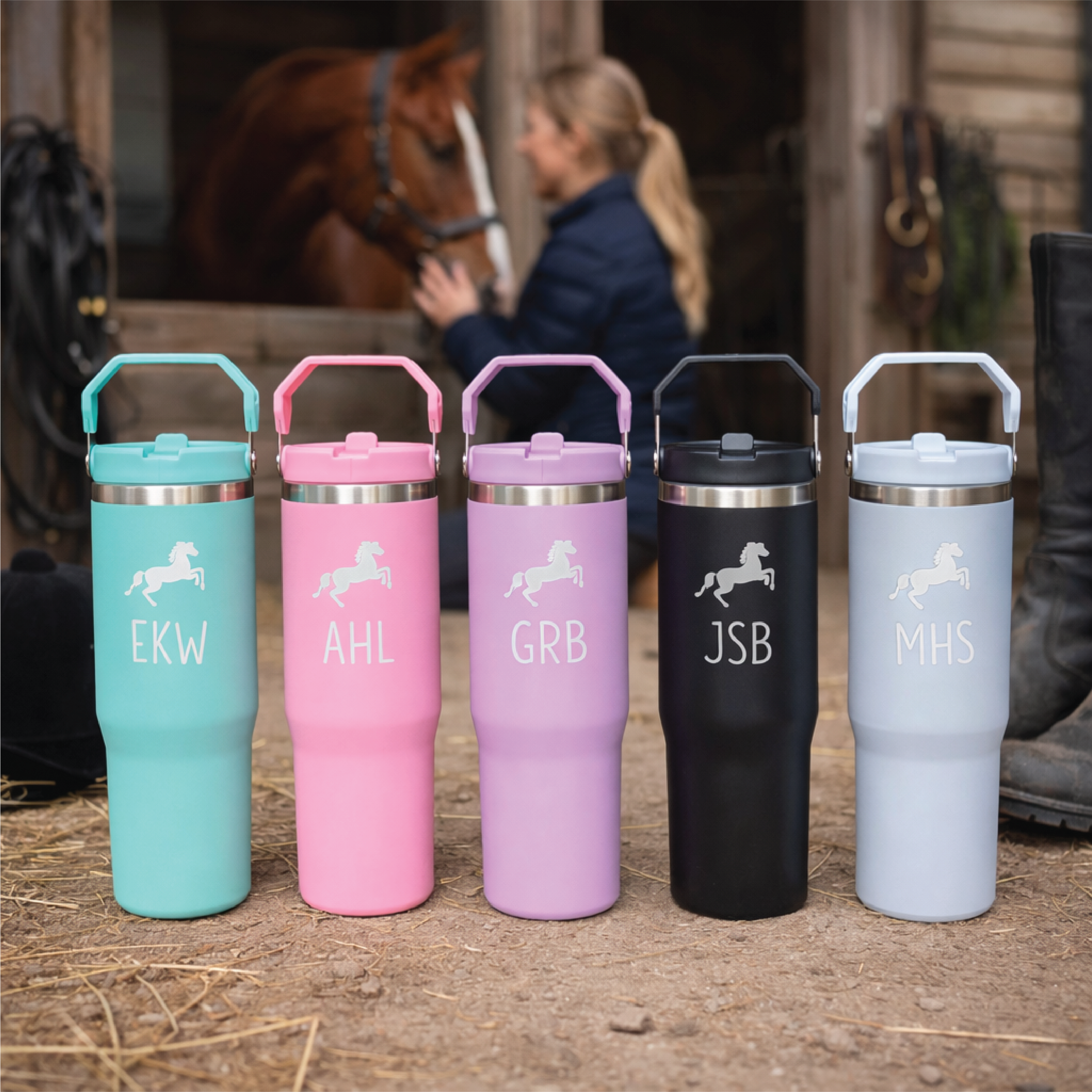 Personalised Water Bottle For Horse Riding
