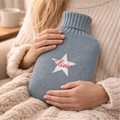 Knitted Star Personalised Hot Water Bottle