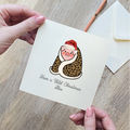 Leopard Pigs in Blanket Christmas Card