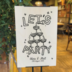 Personalised Champagne Tower Party Welcome Sign