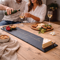 Long Slate Serving Platter With Copper Handles