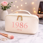Personalised 40th Birthday Open Flat Washbag