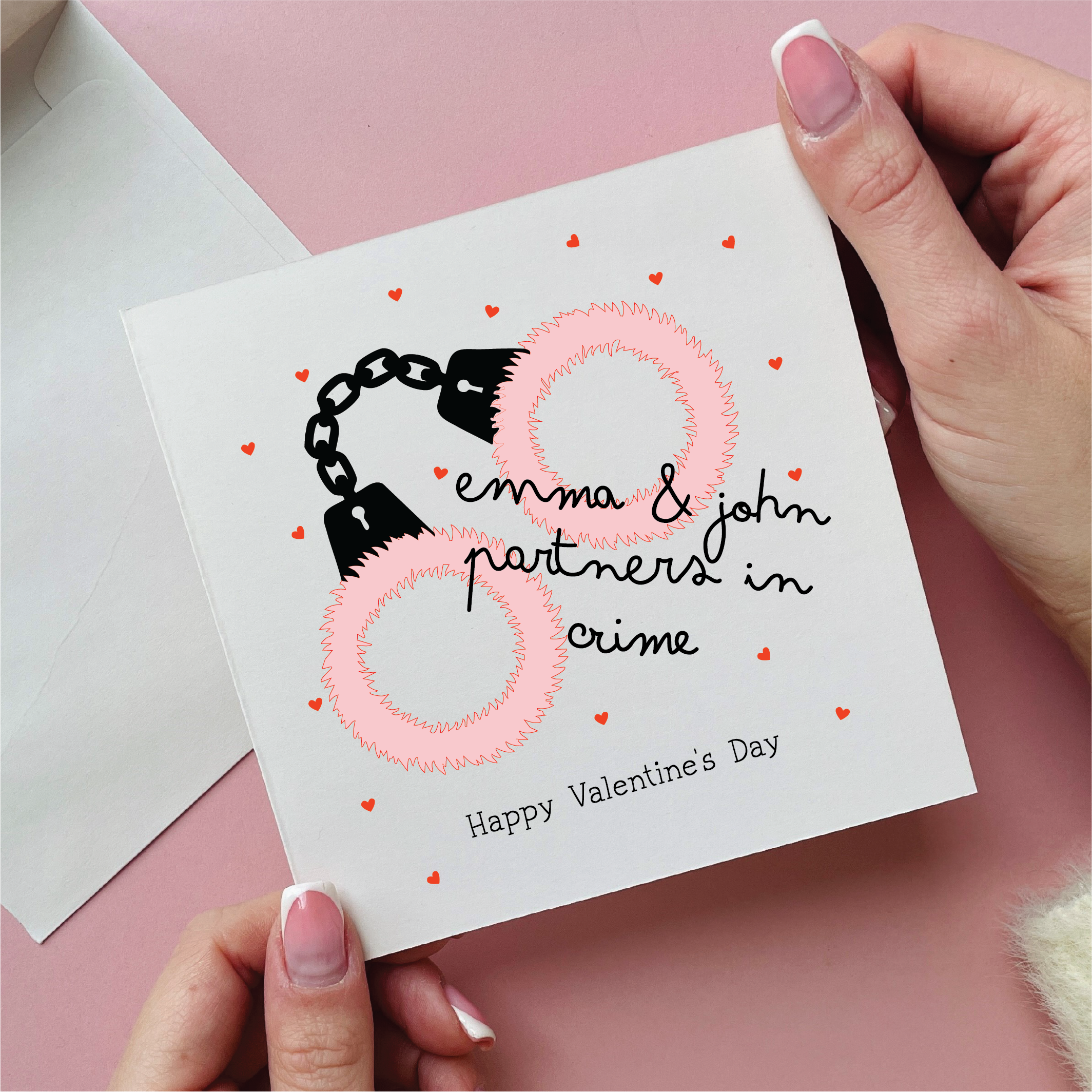 Partners In Crime Handcuffs Card