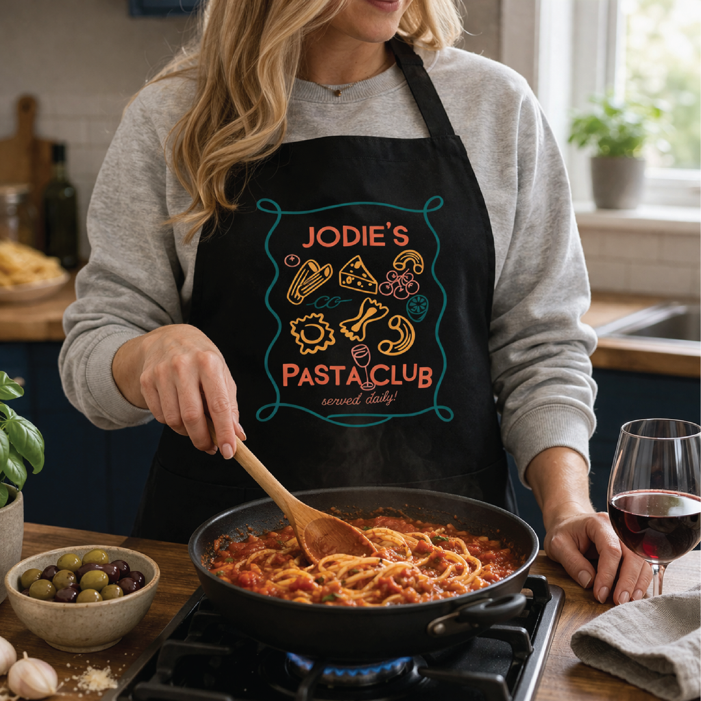 Personalised Pasta Club Apron