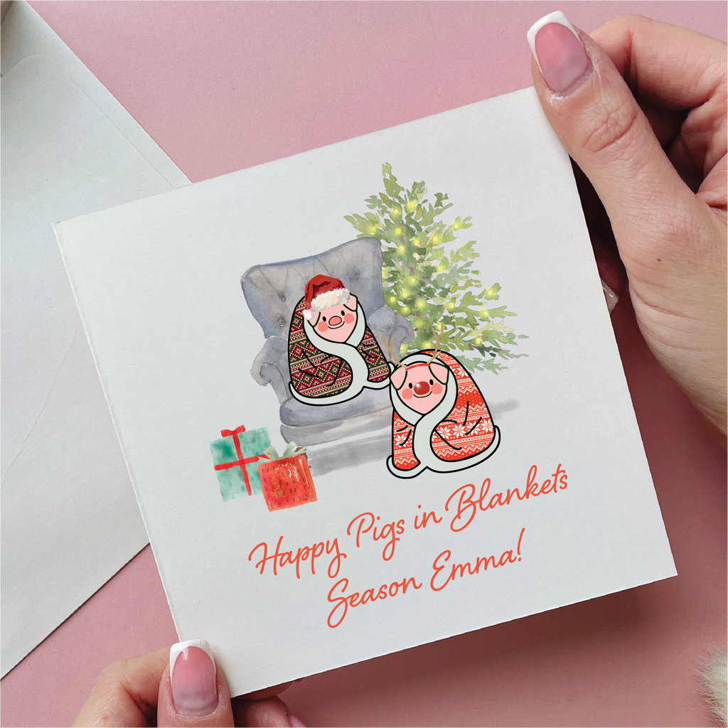 Pigs In Blankets Season Christmas Card