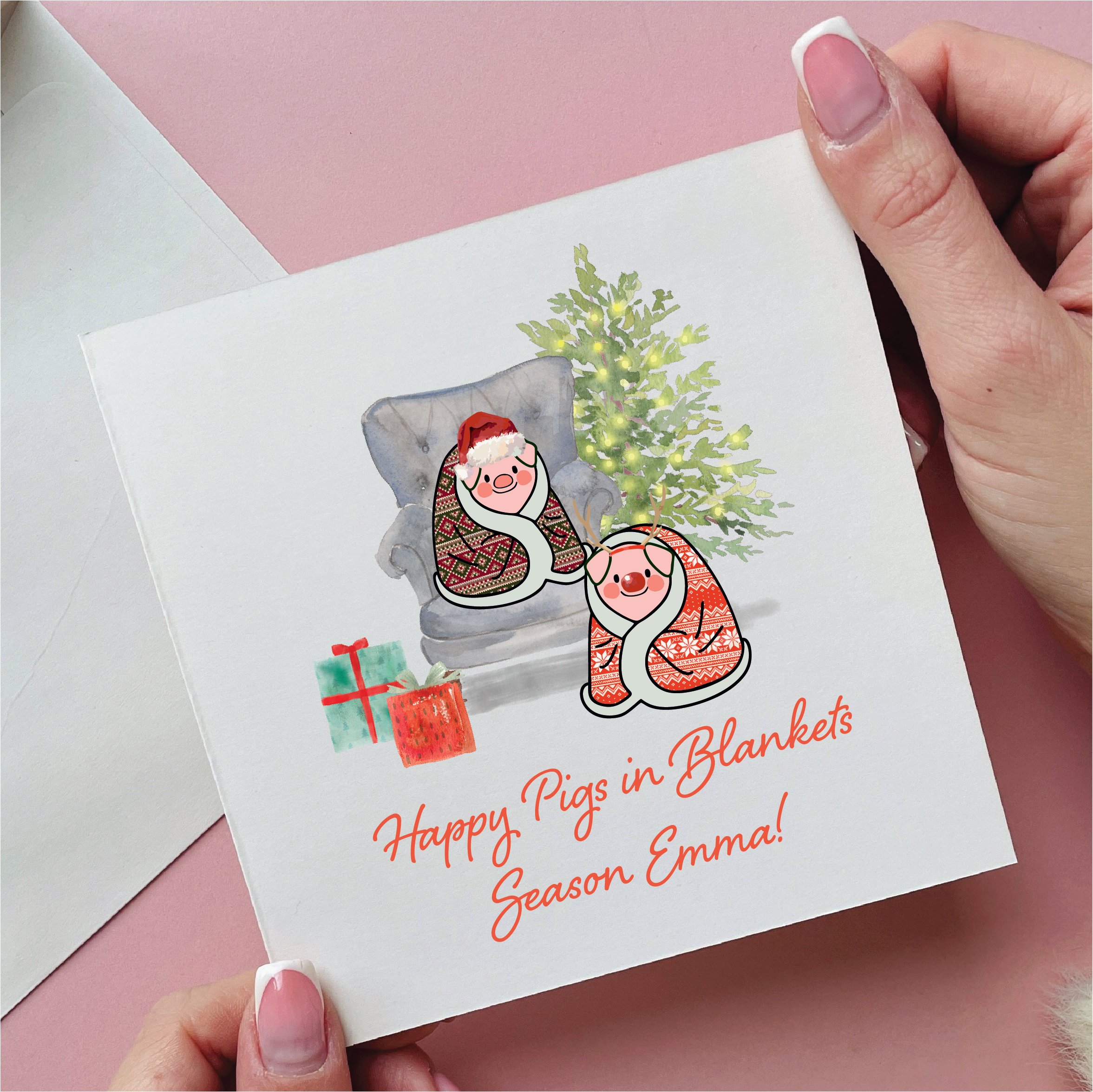 Pigs In Blankets Season Christmas Card