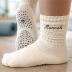 Personalised Pilates Socks With Script Name