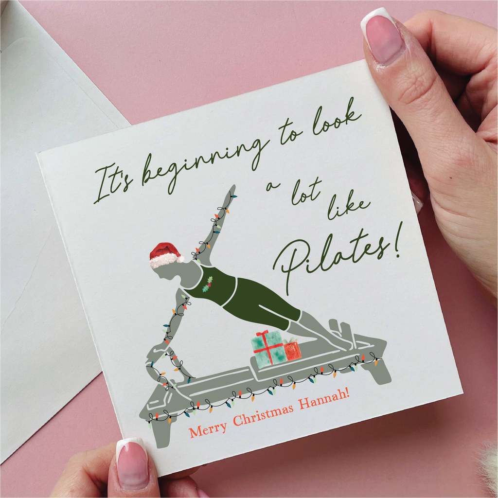 Personalised Reformer Pilates Christmas Card