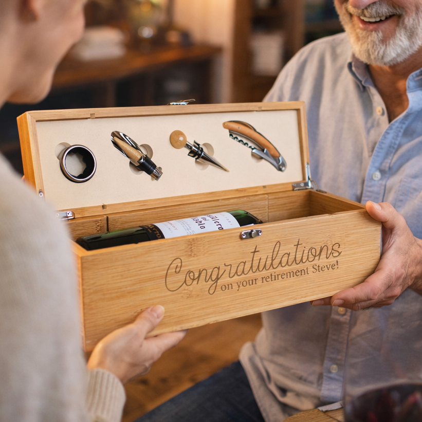 Congratulations Retirement Wine Bottle Gift Set