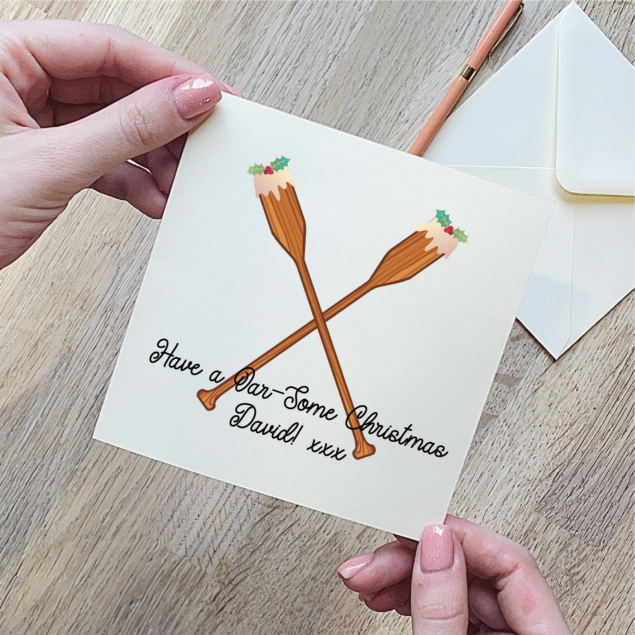 Rowing Christmas Card
