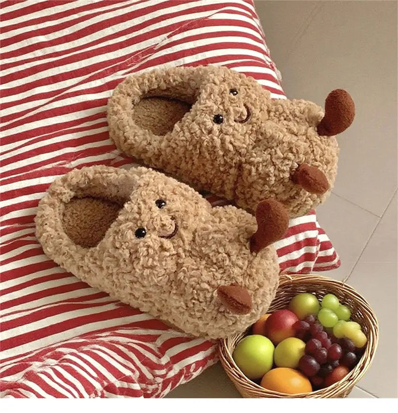 Super Cute Peanut Face Slippers