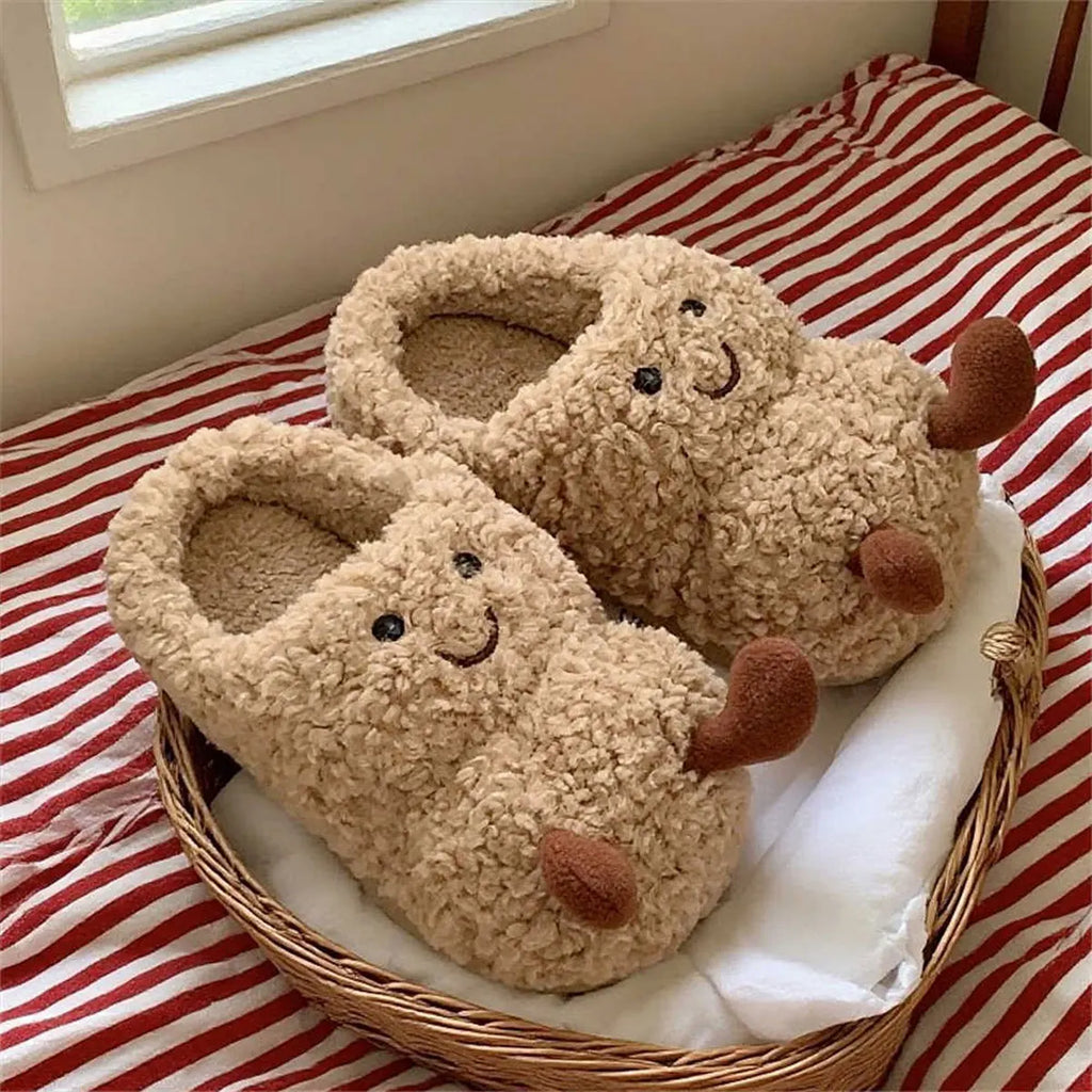 Super Cute Peanut Face Slippers