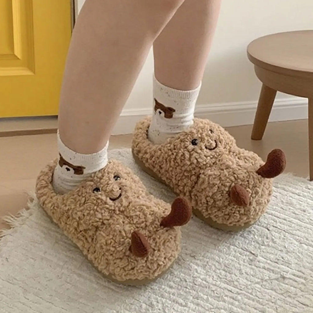 Super Cute Peanut Face Slippers