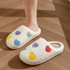 Multi Coloured Heart Slippers