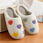 Multi Coloured Heart Slippers