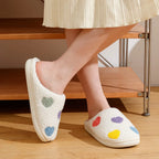 Multi Coloured Heart Slippers