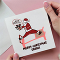 Santa Reformer Pilates Ho Ho Hold Christmas Card