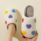 Multi Coloured Heart Slippers