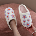Purple And Orange Flower Slippers
