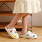 Multi Coloured Heart Slippers