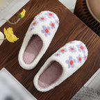 Purple And Orange Flower Slippers