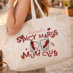 Personalised Spicy Margs Mum Club Oversized Tote Bag