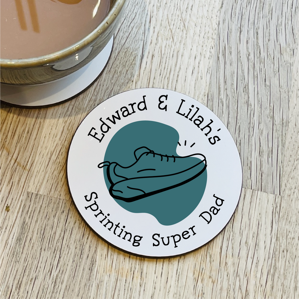 Personalised Runner Dad Coaster