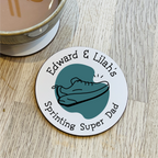 Personalised Runner Dad Coaster