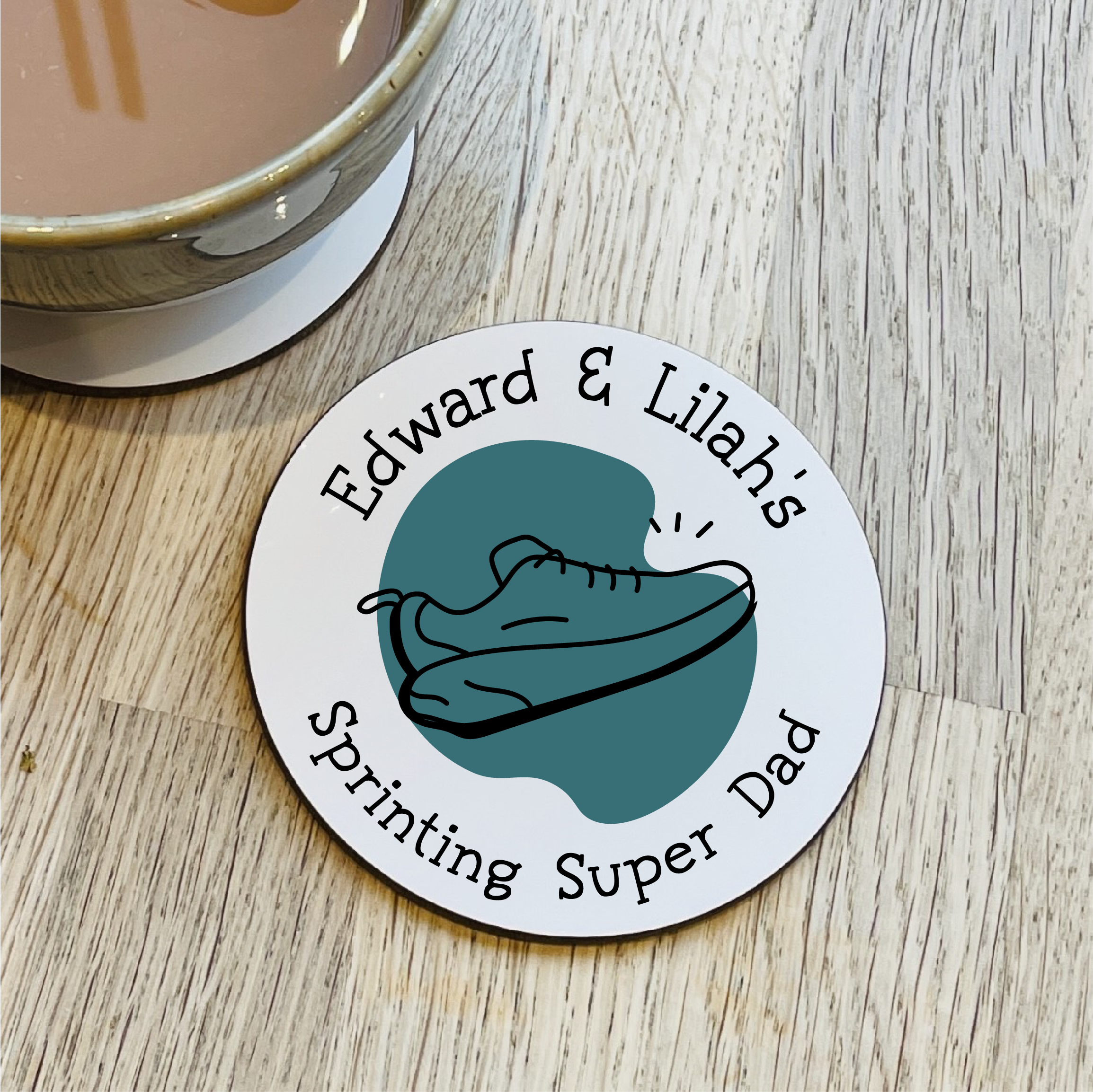 Personalised Runner Dad Coaster