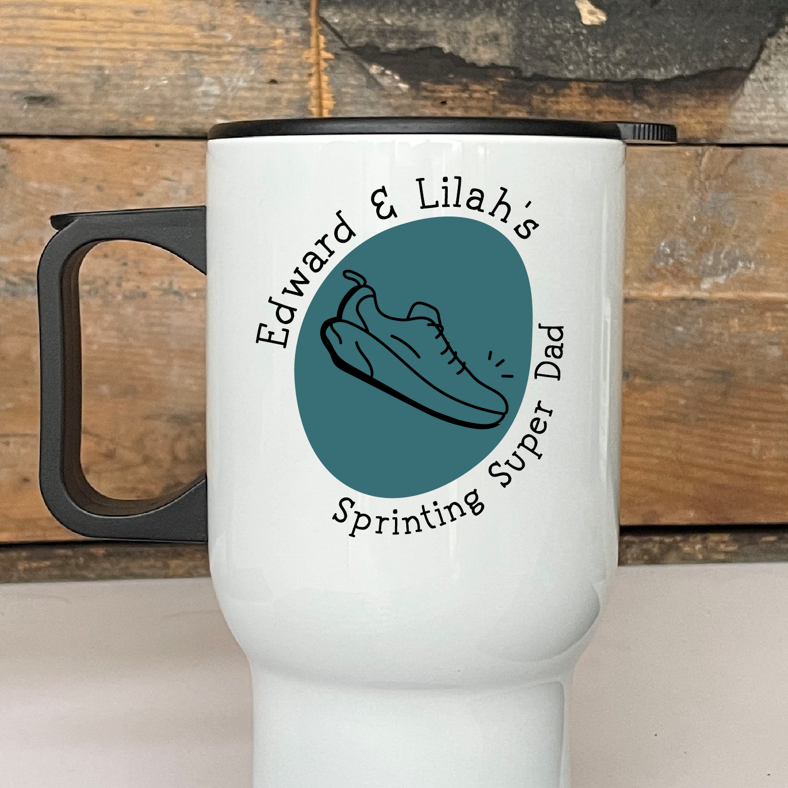 Personalised Runner Dad Travel Mug