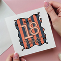 Stripe 18th Birthday Card