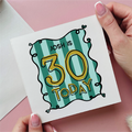 Stripe 30th Birthday Card