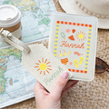 Personalised Summer Drawings Passport Cover And Luggage Tag