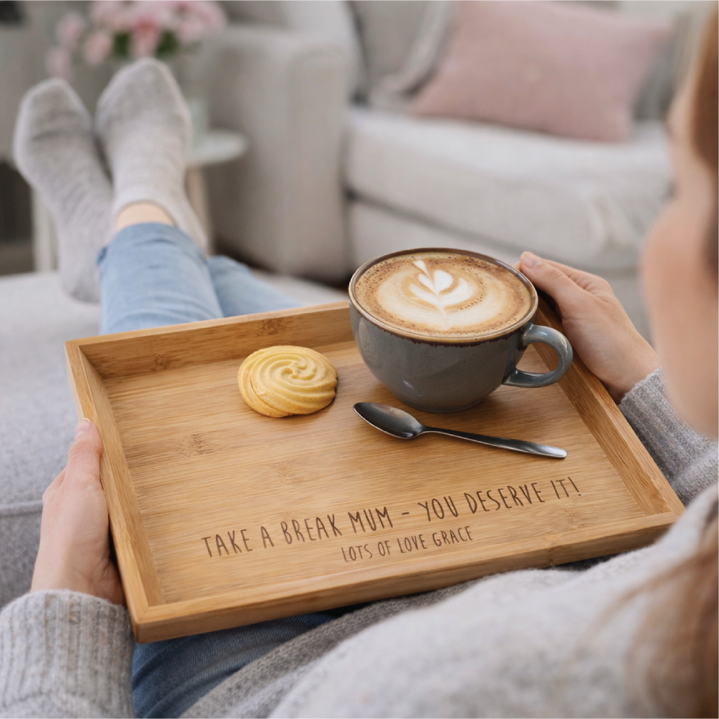 Personalised Take A Break Coffee Or Tea Tray