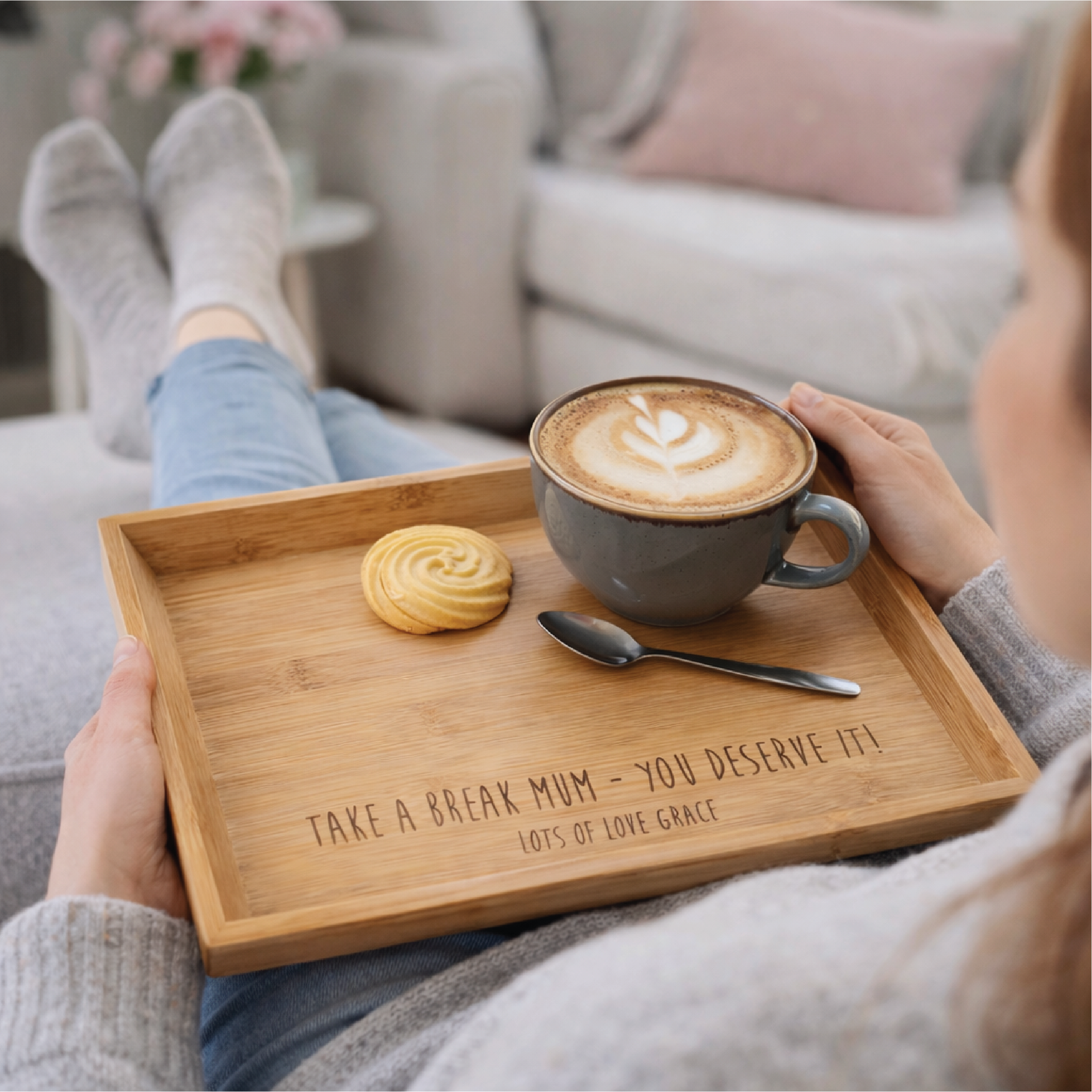 Personalised Take A Break Coffee Or Tea Tray