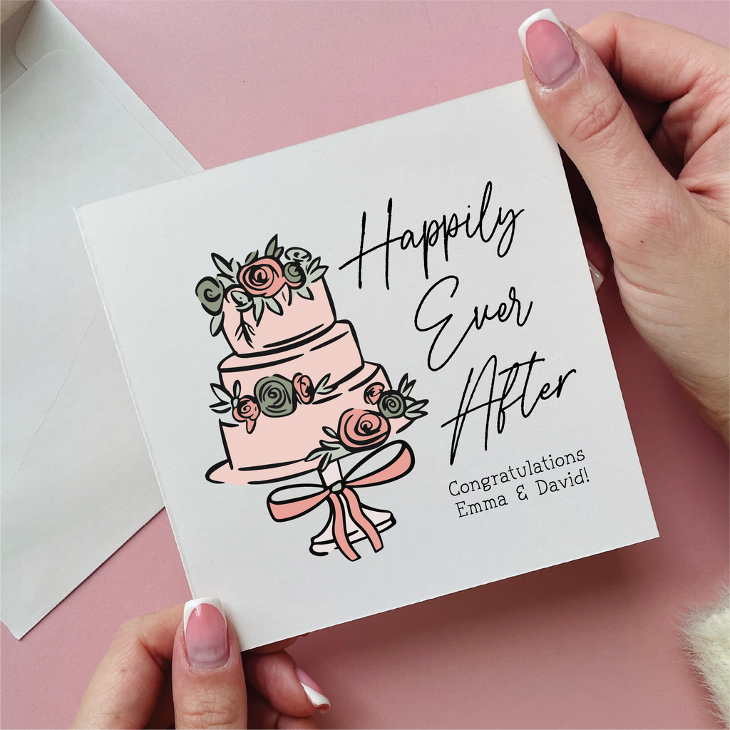 Wedding Cake Happily Ever After Wedding Card
