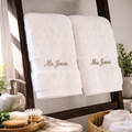Personalised Mr And Mrs Wedding Towels