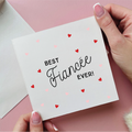 Best Fiancee Ever! Hearts Card